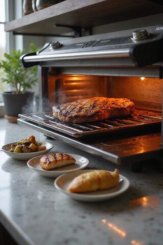 broiling offers quick crispy cooking