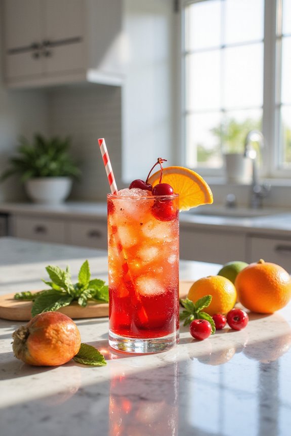 classic shirley temple mocktail