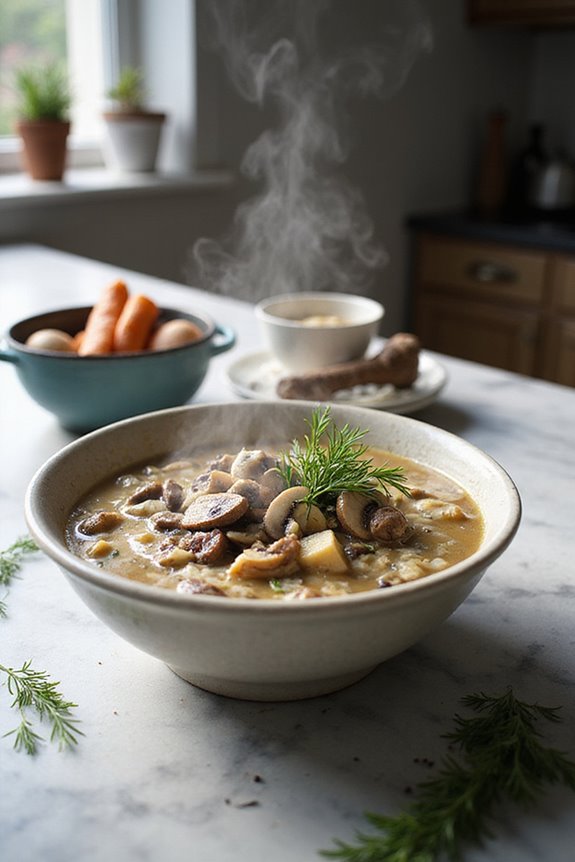 comforting creamy beef soup