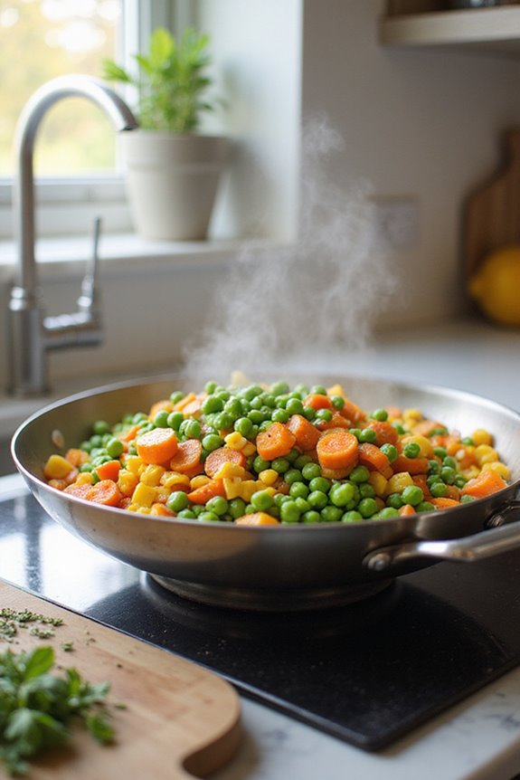 cook frozen vegetables directly