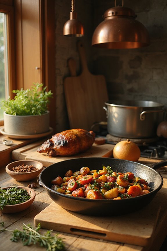 cooking or criticizing humorously