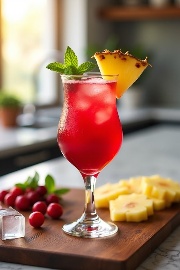 cranberry pineapple mocktail recipe