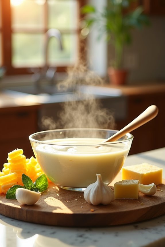 creamy garlic parmesan sauce