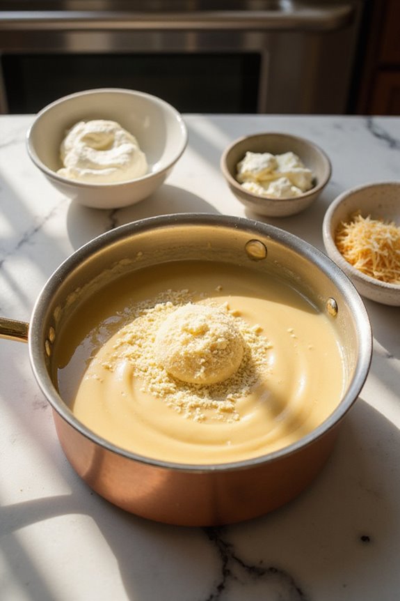 dairy cheese sauce thickening techniques