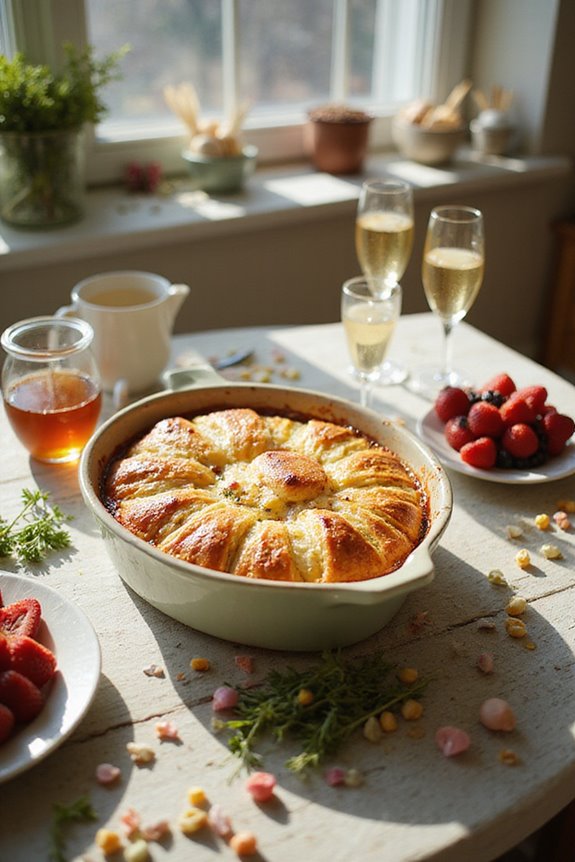 delicious croissant breakfast casserole