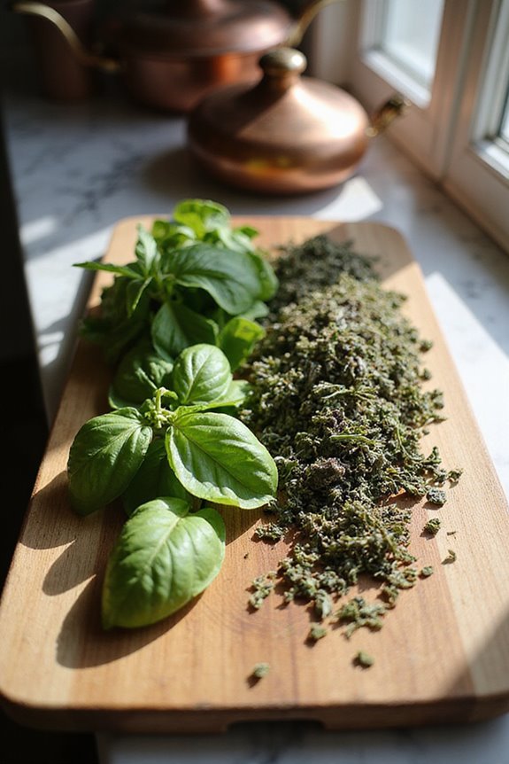 dried herbs enhance concentrated flavors