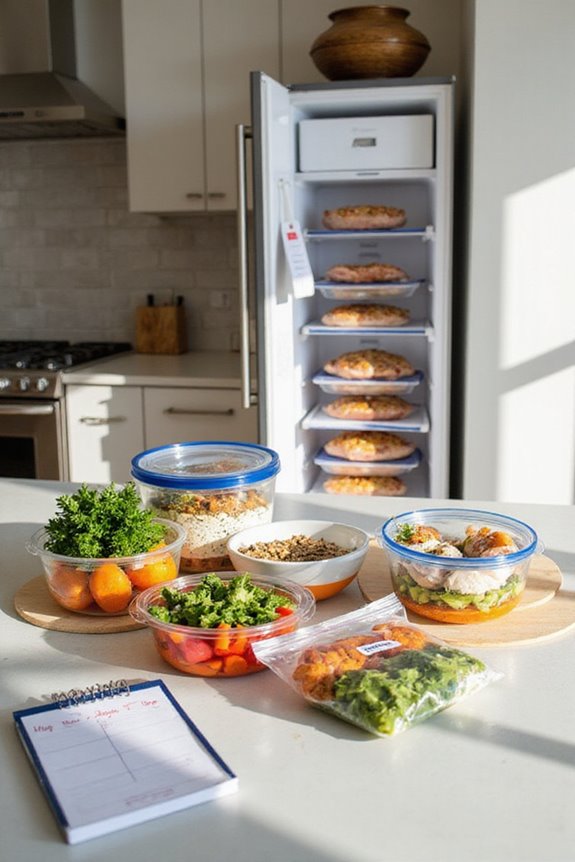 efficient freezer meal prep