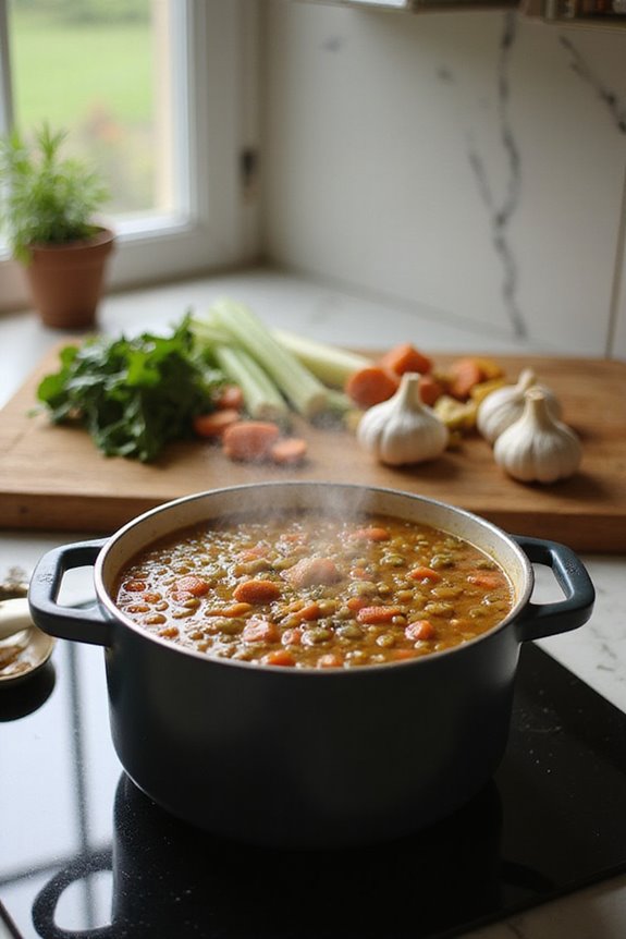 elevate soup with garlic