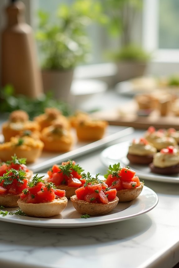 impressive variety of finger foods