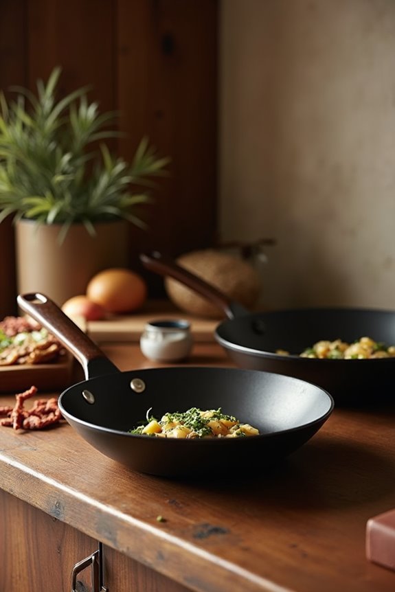 key factors in frying pans