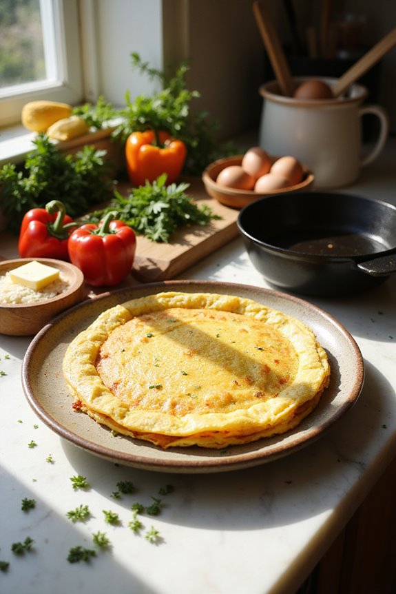omelet preparation at home