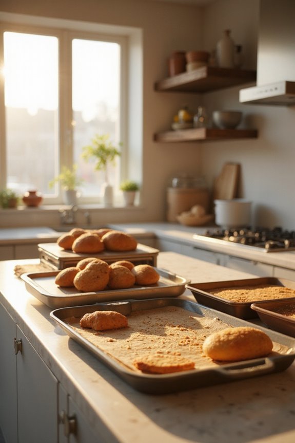 perfectly cooked baking trays