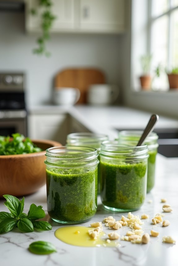 pesto storage and serving tips