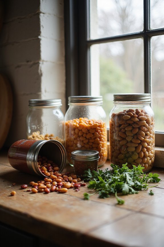 proper canned bean storage