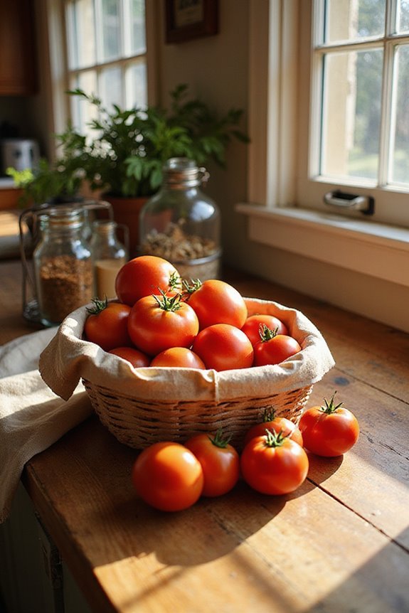 properly store ripe tomatoes
