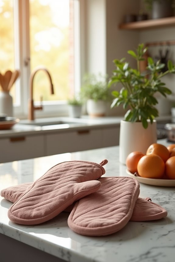 safe and stylish oven mitts