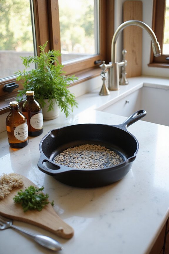 seasoning cast iron pan