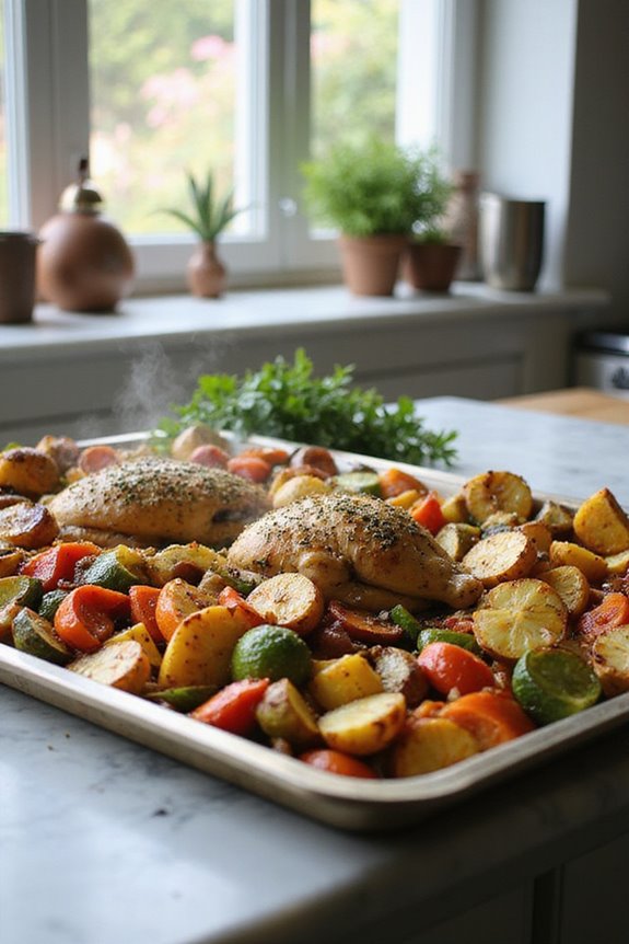 sheet pan meal preparation