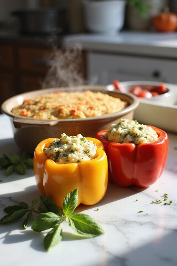 stuffed peppers and casseroles