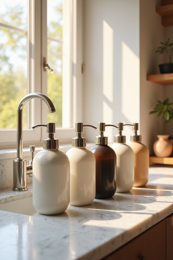 stylish and functional soap dispensers
