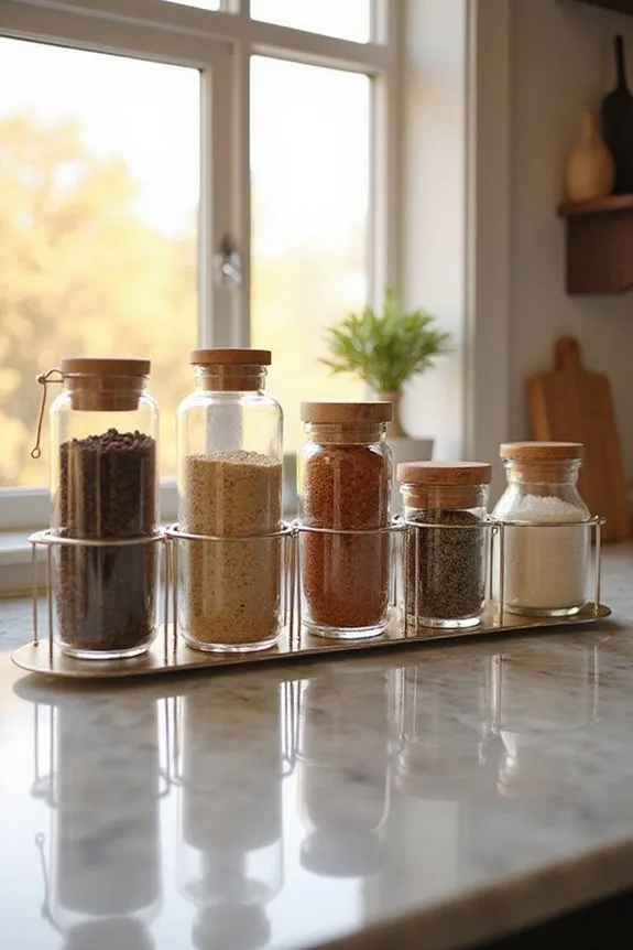 stylish kitchen spice organization