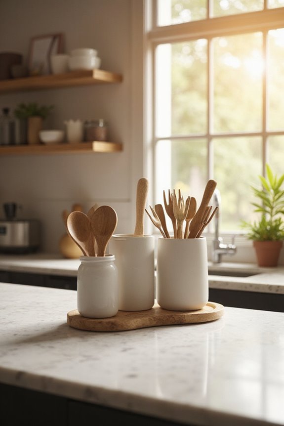 stylish kitchen utensil storage