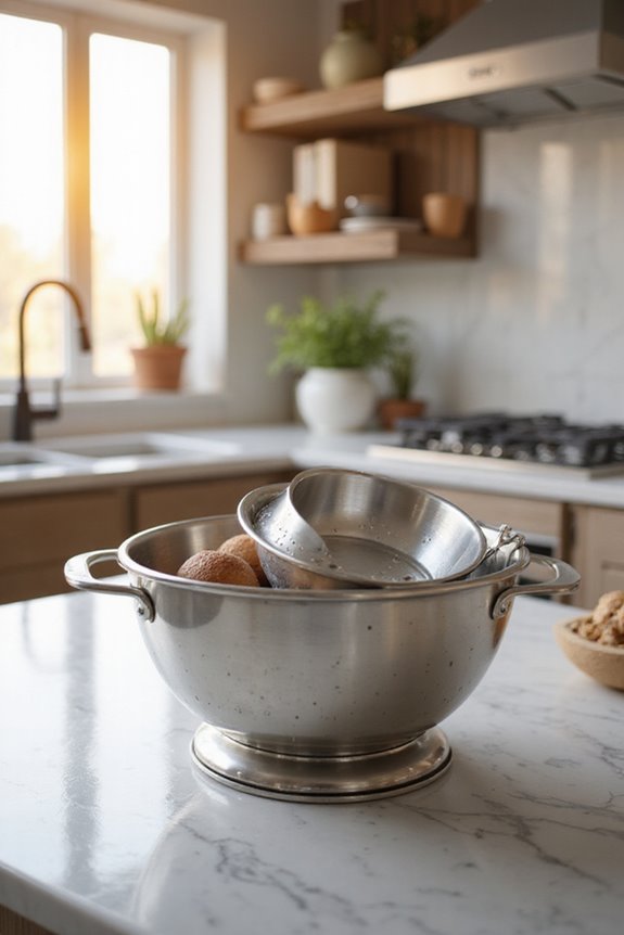 top stainless steel colanders