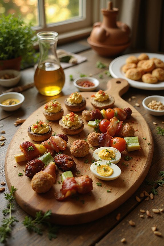 variety of bite sized snacks
