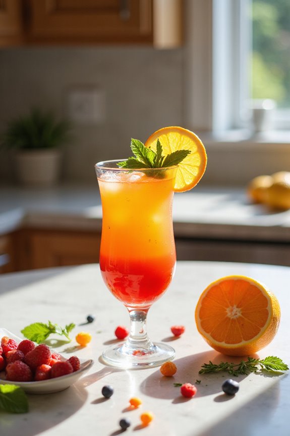 vibrant sunrise mocktail recipe